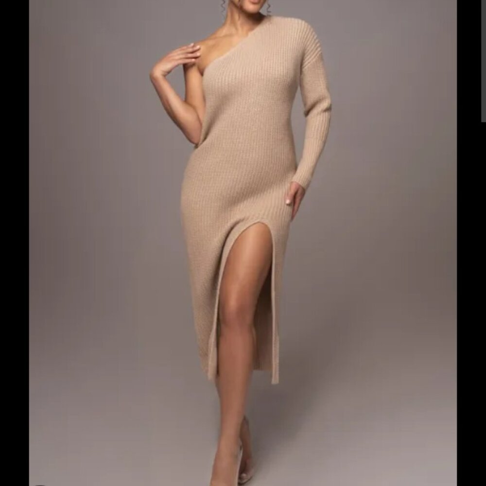 JLUXLABEL Evonna Tan KNIT Dress